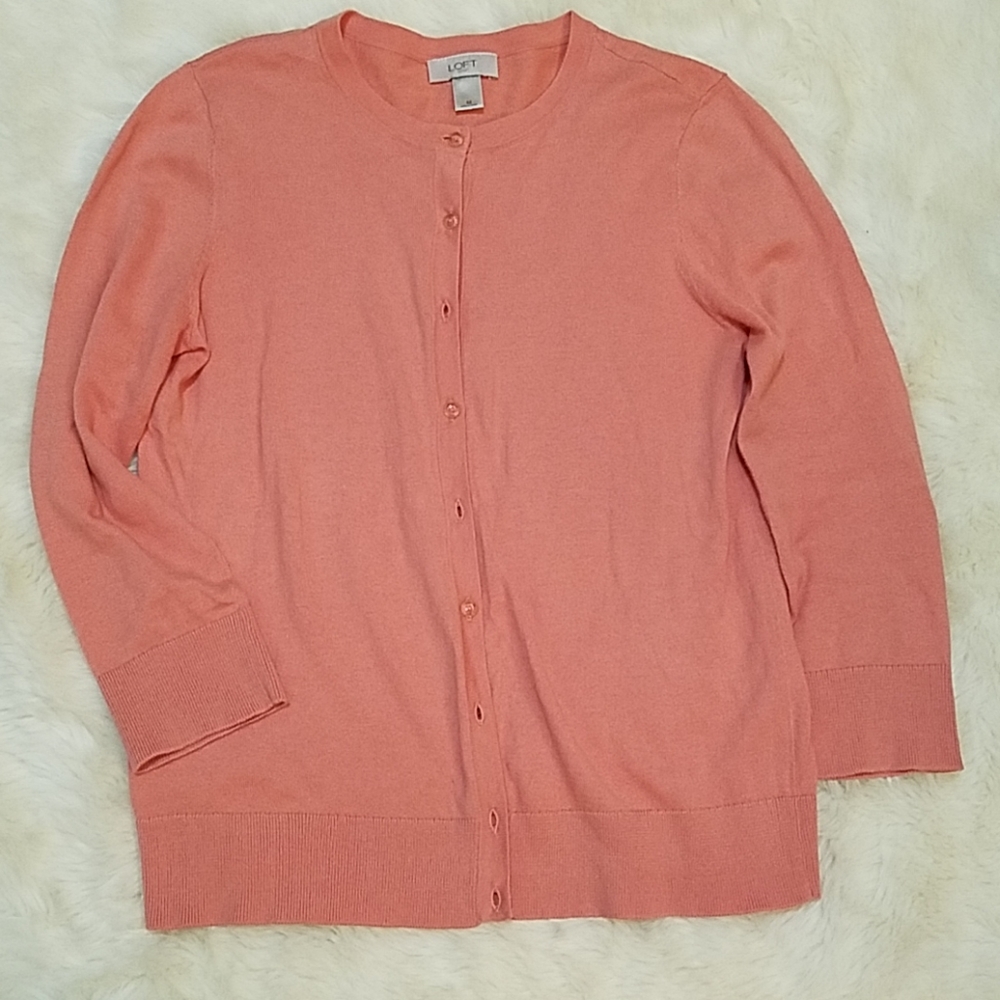 Loft coral cardigan